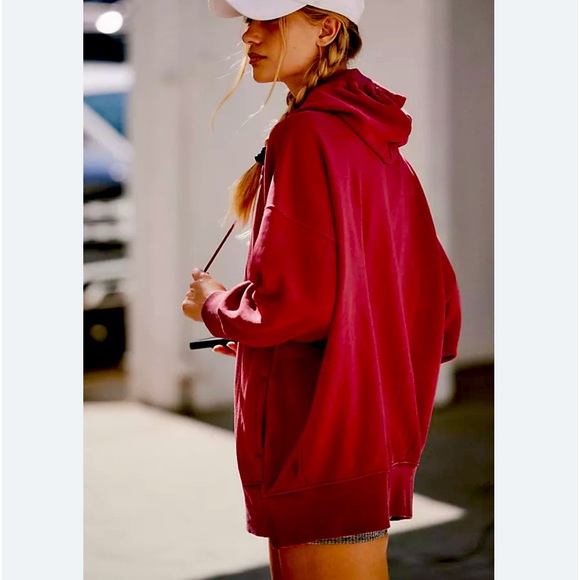 NWOT FP Movement Sprint To The Finish Hoodie - Cherry - Picture 3 of 4